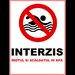 Placuta pentru interzicerea inotului si scaldatul in apa